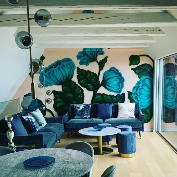 Väggmålning Blomster